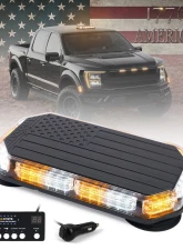 Xprite USA 42 LED Rooftop Strobe Light with American Flag Design White/Amber                                     - SLL-C120M-G5-WY - Image 7