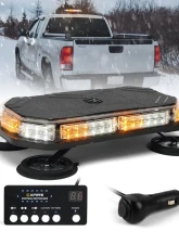Xprite USA LED Emergency Strobe Light with Magnetic Mount Tall White and Amber                                     - XP-SLL-C120M-G2-WY - Image 7