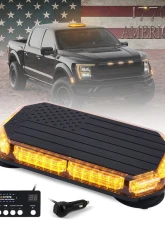 Xprite USA 42 LED Rooftop Strobe Light with American Flag Design Amber                                     - SLL-C120-G5-Y - Image 7
