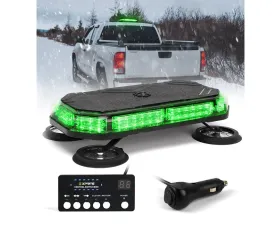 Xprite USA LED Emergency Strobe Light with Magnetic Mount Tall Green