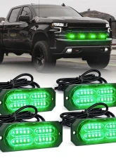 Xprite USA Surface Mount Grille Emergency Strobe Lights Green 4 pcs                                     - 52025-G3-G-4PC - Image 5