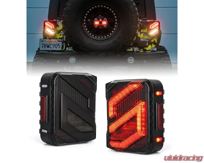 Xprite USA Tail Lights | Savage Series Clear Jeep Wrangler JK 2007-2018 - XP-JL-TL-JK-G12-CLR