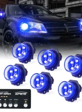 Xprite USA LED Hideaway Strobe Lights | Covert Series Blue 6pcs                                     - 52013-6-B - Image 5