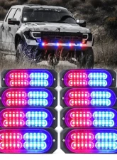 Xprite USA Surface Mount Grille Emergency Strobe Lights Red/Blue 8 pcs                                     - 52025-G3-RB-8PC - Image 5