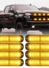 Xprite USA Flush Mount Side Marker Emergency Strobe Light Amber - Set of 8 | Alert 12 Series                                     - 52026S-12-Y-8PC - Image 6