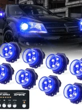 Xprite USA LED Hideaway Strobe Lights | Covert Series, Blue 8 pcs                                     - 52013-8-B - Image 5