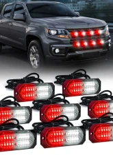 Xprite USA Surface Mount Grille Emergency Strobe Lights White/Red 8 pcs                                     - 52025-G3-WR-8PC - Image 5