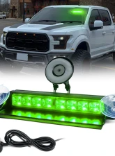 Xprite USA Windshield Strobe Light with Suction Cups Green                                     - WSL-G2-8IN-G - Image 6