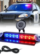 Xprite USA Windshield Strobe Light with Suction Cups Red/Blue                                     - WSL-G2-8IN-RB - Image 6