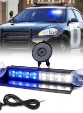 Xprite USA Windshield Strobe Light with Suction Cups White/Blue                                     - WSL-G2-8IN-WB - Image 6