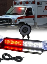 Xprite USA Windshield Strobe Light with Suction Cups White/Red                                     - WSL-G2-8IN-WR - Image 6