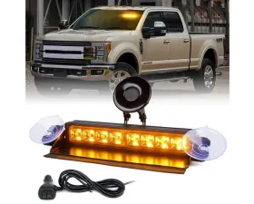 Xprite USA Windshield Strobe Light with Suction Cups Amber