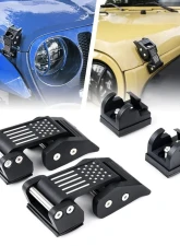 Xprite USA Aluminum Hood Latch with U.S. Flag Purple Jeep Wrangler | Gladiator 2007+                                     - ZS-0104-G1-PE - Image 7