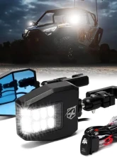 Xprite USA UTV Side View Mirrors with LED Spotlights and C-Clamp Brackets  Clear                                     - SXL-SM-G25-CLR - Image 7