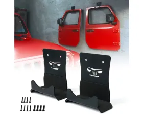Xprite USA 2pcs Wall Mount Storage Door Hangers for Jeep Wrangler Wall Mount Storage Door Hangers for Jeep Wrangler 1956-2022