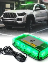 Xprite USA Mini LED Rooftop Strobe Light Bar with Magnetic Base | Blaze 2.0 Green                                     - SL-C107-G2-G - Image 7
