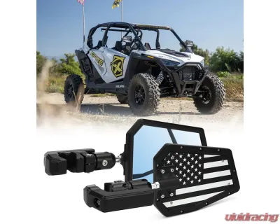 Xprite USA UTV Side Mirrors with Adjustable Bracket USA Flag - SXP-SM-G24-FLAG-V2