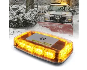 Xprite USA Mini LED Rooftop Strobe Light Bar with Magnetic Base | Blaze 2.0 Amber