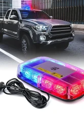 Xprite USA Mini LED Rooftop Strobe Light Bar with Magnetic Base | Blaze 2.0 Red/Blue                                     - SL-C107M-G2-RB - Image 7