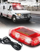 Xprite USA Mini LED Rooftop Strobe Light Bar with Magnetic Base | Blaze 2.0 White/Red                                     - SL-C107M-G2-WR - Image 7