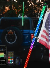 Xprite USA RGB LED Whip Lights with Spring Mount 3ft                                     - DL-WL-CHASE-3FT-BT+RF - Image 6