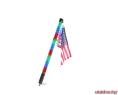 Xprite USA RGB-W Fat Whip Lights 2ft 2pcs - DL-WL42MM-CHASE+W-2FT-BT+RF-2PC