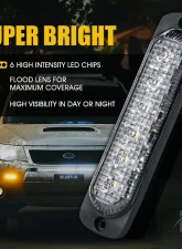 Xprite Alert 6 Series 6W Flush Mount Side Marker Emergency Strobe Light - Set of 10 Red/Blue                                     - 52026T-6-RB-10PC - Image 2