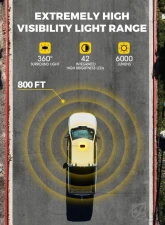 Xprite USA LED Emergency Strobe Light with Magnetic Mount Short Red and Blue                                     - XP-SLL-C120M-G1-RB - Image 2