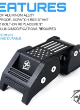 Xprite USA Aluminum Hood Latch with U.S. Flag Purple Jeep Wrangler | Gladiator 2007+                                     - ZS-0104-G1-PE - Image 3
