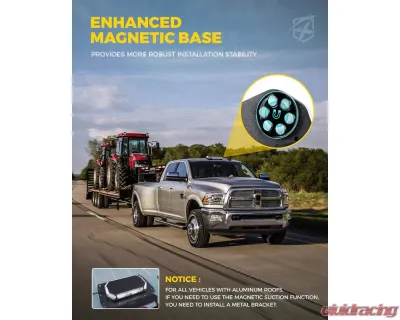 Xprite USA 42 LED Rooftop Strobe Light with American Flag Design Amber - SLL-C120-G5-Y