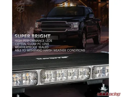 Xprite USA 18" Rooftop Mini Light Bar with Magnetic Mount - SL-L47M-17IN-G2-WY