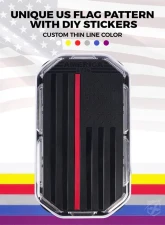 Xprite USA 42 LED Rooftop Strobe Light with American Flag Design Amber                                     - SLL-C120-G5-Y - Image 7