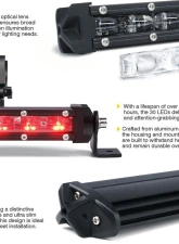 Xprite USA 32" Slim LED Rear Chase Light Bar | SL Series Red/Amber/White/Blue/Red                                     - UTV-RSL-G14-RYWBR - Image 2