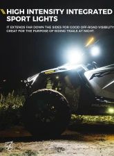 Xprite USA UTV Side Mirrors with LED Spotlights and Puddle Lights Clear                                     - SXL-SM-G26-CLR - Image 3