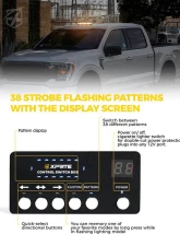 Xprite USA LED Emergency Strobe Light with Magnetic Mount Short Red and Blue                                     - XP-SLL-C120M-G1-RB - Image 4