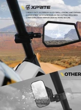 Xprite USA UTV Side Mirrors with Adjustable Bracket Xprite Logo                                     - SXP-SM-G24-K - Image 4