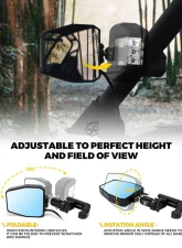 Xprite USA UTV Side Mirrors with LED Spotlights and Puddle Lights Clear                                     - SXL-SM-G26-CLR - Image 4