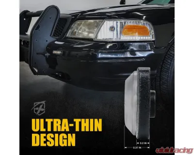 Xprite USA Flush Mount Side Marker Emergency Strobe Light Amber - Set of 10 | Alert 12 Series - 52026S-12-Y-10PC