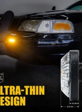 Xprite Alert 6 Series 6W Flush Mount Side Marker Emergency Strobe Light - Set of 10 Red/Blue                                     - 52026T-6-RB-10PC - Image 3