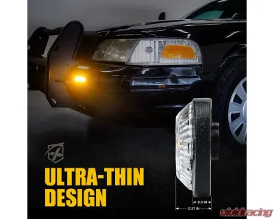 Xprite Alert 6 Series 6W Flush Mount Side Marker Emergency Strobe Light - Set of 10 Red/Blue - 52026T-6-RB-10PC