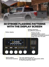 Xprite USA 42 LED Rooftop Strobe Light with American Flag Design Amber                                     - SLL-C120-G5-Y - Image 4