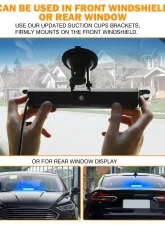 Xprite USA Windshield Strobe Light with Suction Cups Amber                                     - WSL-G2-8IN-Y - Image 3