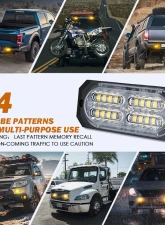 Xprite USA Surface Mount Grille Emergency Strobe Lights White/Blue 8 pcs                                     - 52025-G3-WB-8PC - Image 3