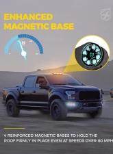 Xprite USA LED Emergency Strobe Light with Magnetic Mount Short Red and Blue                                     - XP-SLL-C120M-G1-RB - Image 5