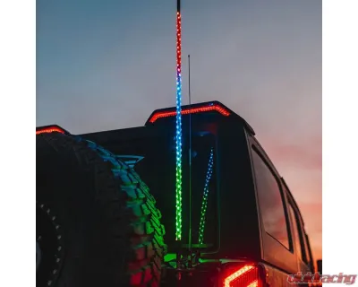 Xprite USA CB Radio Antenna with RGB Whip Light 4FT - XP-DL-CB-ANT-G3-CHASE
