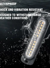 Xprite USA Flush Mount Side Marker Emergency Strobe Light Amber - Set of 10 | Alert 12 Series                                     - 52026S-12-Y-10PC - Image 3