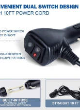 Xprite USA Mini LED Rooftop Strobe Light Bar with Magnetic Base | Blaze 2.0 Red                                     - SL-C107-G2-R - Image 5