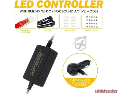 Xprite USA RGB Interior Light Strips - Powered by Cigarette Plug - DL-IL-G8