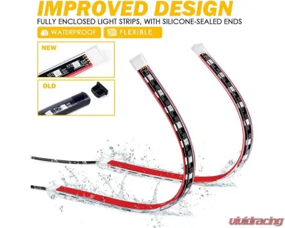 Xprite USA RGB LED Interior Lights Strip - Powered by USB - DL-IL-G7