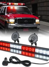 Xprite USA Windshield Dash Strobe Light with Suction Cups Red/White                                     - WSL-G2-16IN-WR - Image 5